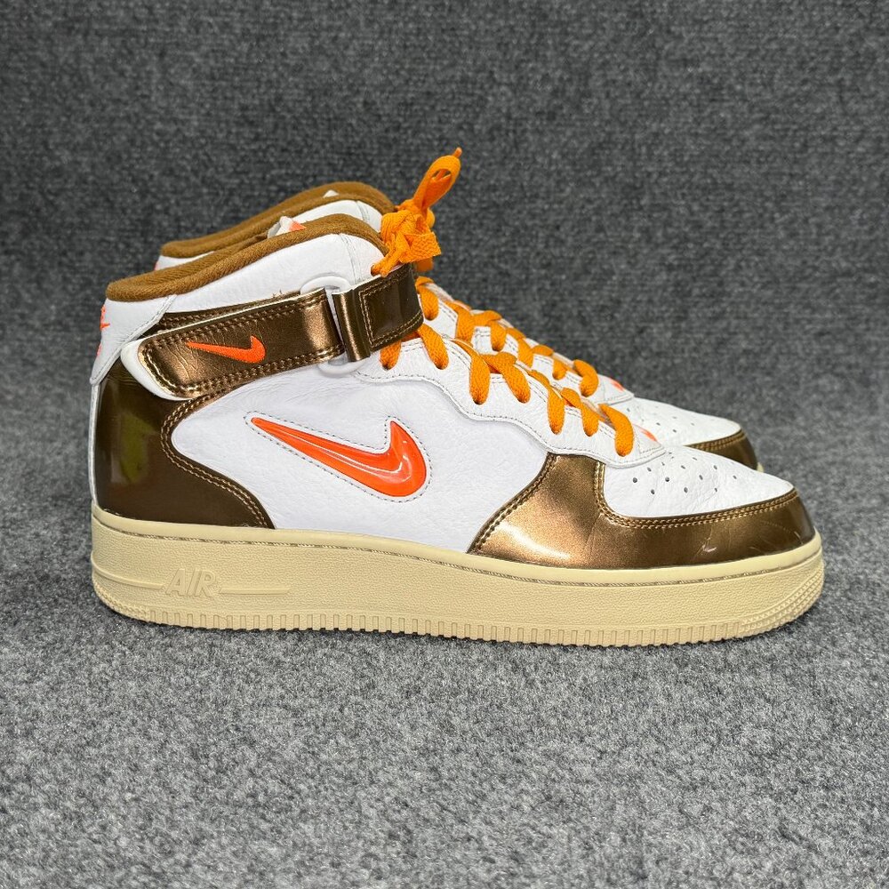 Nike Air Force 1 Mid QS Shoes Men's 9 Jewel Ale Brown Retro Athletic Sneakers‎
